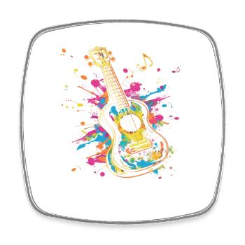 Ukulele Street Art - Square fridge magnet - white - Front