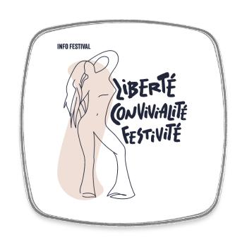 Feel Free Girl - Square fridge magnet - white - Front