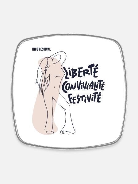 Feel Free Girl - Square fridge magnet - white