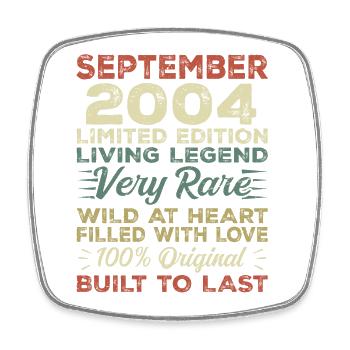 Birthday September 2004 Limited Edition Original - Square fridge magnet - white - Front