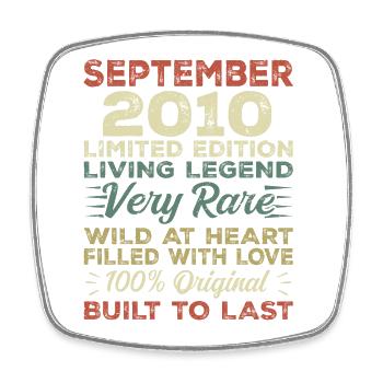 Birthday September 2010 Limited Edition Original - Square fridge magnet - white - Front