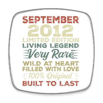 Birthday September 2012 Limited Edition Original - Square fridge magnet - white - Front
