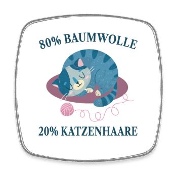 Cats, Cat Hair, Cat Lovers, - Square fridge magnet - white - Front