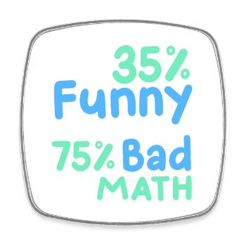 lustiger Mathe-Sarkasmus - Viereckiger Kühlschrankmagnet - Weiß - Vorne