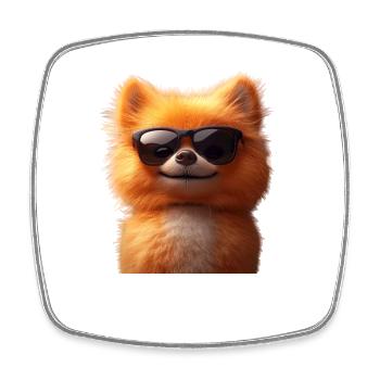 Pomeranian Pomeranian Pom Sweet German Spitz - Square fridge magnet - white - Front