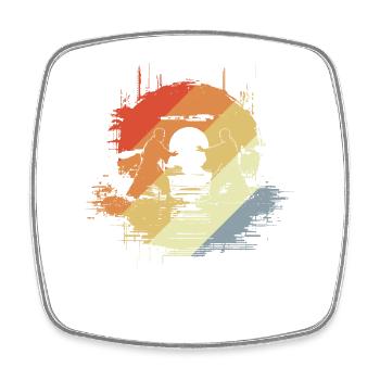 Karate Grafik - Viereckiger Kühlschrankmagnet - Weiß - Vorne
