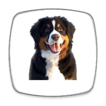 Berner Sennenhund Süße Hunde Schweizer Sennenhunde - Viereckiger Kühlschrankmagnet - Weiß - Vorne