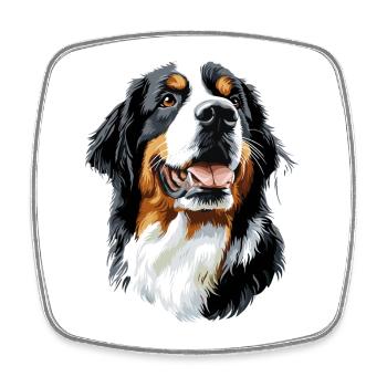 Bouvier bernois Chiens mignons Bouvier suisse - Magnet carré - blanc - Devant