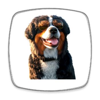 Bouvier bernois Chiens mignons Bouvier suisse - Magnet carré - blanc - Devant