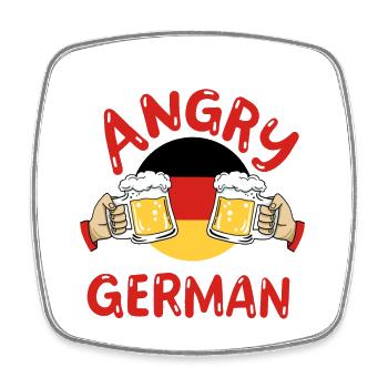 Deutschland Bierliebhaber - Viereckiger Kühlschrankmagnet - Weiß - Vorne