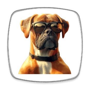 Deutscher Boxer Hunde Boxerverein German Boxer - Viereckiger Kühlschrankmagnet - Weiß - Vorne