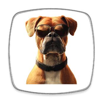 Deutscher Boxer Hunde Boxerverein German Boxer - Viereckiger Kühlschrankmagnet - Weiß - Vorne