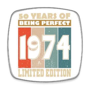 Millésime 1974 -50e anniversaire - Magnet carré - blanc - Devant