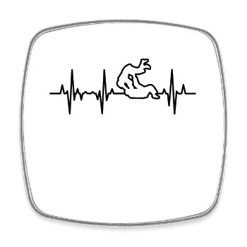 Judoka ECG - Square fridge magnet - white - Front