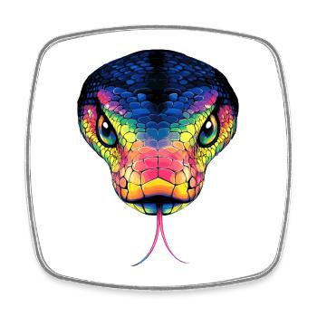 Snake Python Cobra Mamba Rattlesnake Snake - Square fridge magnet - white - Front