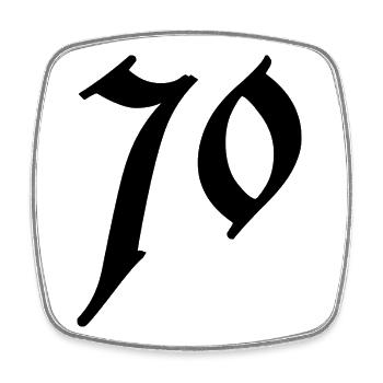 70. 70 YEARS. 70th ANNIVERSARY. 70 YEARS ANNIVERSARY. - Square fridge magnet - white - Front
