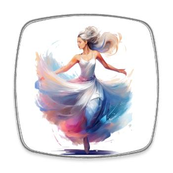 Dancer - Square fridge magnet - white - Front
