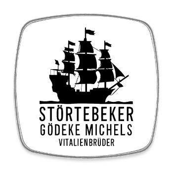 Störtebeker Gödeke Michels Vitalienbrüder - Viereckiger Kühlschrankmagnet - Weiß - Vorne
