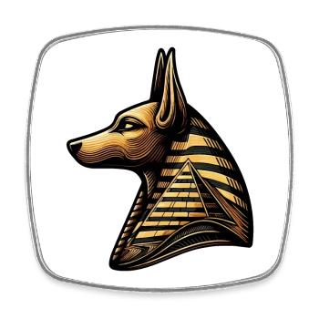 Anubis | Wächter der Gräber Ägypten - Viereckiger Kühlschrankmagnet - Weiß - Vorne