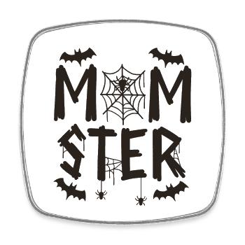 Monster Mama Halloween Kostüm - Viereckiger Kühlschrankmagnet - Weiß - Vorne
