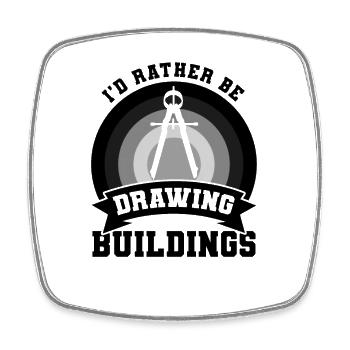 Architects Witz - Square fridge magnet - white - Front