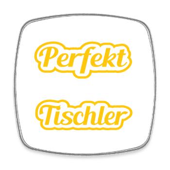 Ich bin nicht perfekt - als als Tischler nah dran - Viereckiger Kühlschrankmagnet - Weiß - Vorne