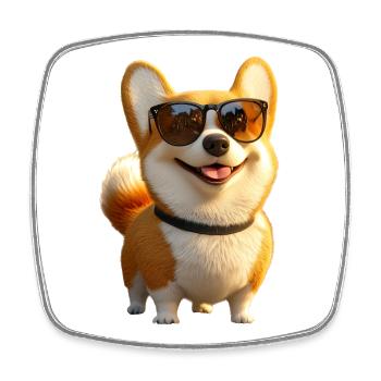 Corgi Welsh Corgi Cardigan Hund Süß Waliser Corgis - Viereckiger Kühlschrankmagnet - Weiß - Vorne