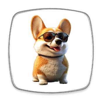 Corgi Welsh Corgi Cardigan Hund Süß Waliser Corgis - Viereckiger Kühlschrankmagnet - Weiß - Vorne