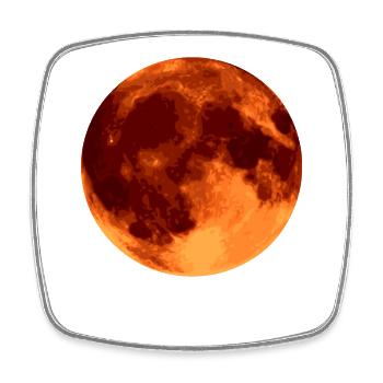 Mond Vollmond Supermond - Viereckiger Kühlschrankmagnet - Weiß - Vorne