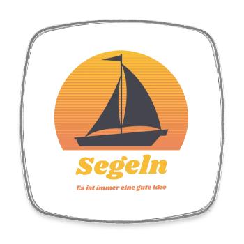 Segeln: Es ist immer eine gute Idee - Viereckiger Kühlschrankmagnet - Weiß - Vorne
