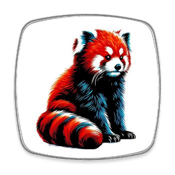 Petit panda - Magnet carré - blanc - Devant