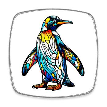 Pingouin - Magnet carré - blanc - Devant