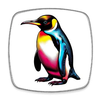 Pingouin - Magnet carré - blanc - Devant