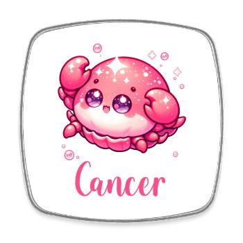 Süße Cancer Sternzeichen Astrologie Geschenk - Viereckiger Kühlschrankmagnet - Weiß - Vorne