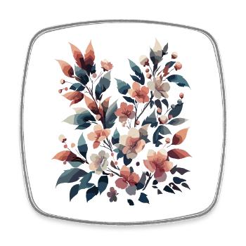 Blumenstrauß Herbst Blumen Blätter - Viereckiger Kühlschrankmagnet - Weiß - Vorne
