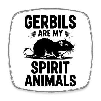 Love Gerbil Spruch Rennratte Rennmaus Geschenk - Viereckiger Kühlschrankmagnet - Weiß - Vorne