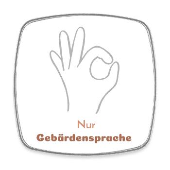 Sign language only - Square fridge magnet - white - Front