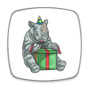 Nashorn Geburtstag Paket - Viereckiger Kühlschrankmagnet - Weiß - Vorne
