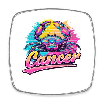 Cancer Horoscope Sign Astrology Vintage Design. - Square fridge magnet - white - Front