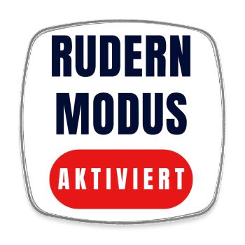 Ruder Modus Aktiviert - Viereckiger Kühlschrankmagnet - Weiß - Vorne
