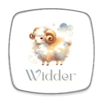 Elegantes Widder Sternzeichen Aquarell Geschenk - Viereckiger Kühlschrankmagnet - Weiß - Vorne