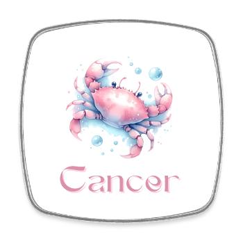 Elegantes Cancer Sternzeichen Aquarell Geschenk - Viereckiger Kühlschrankmagnet - Weiß - Vorne