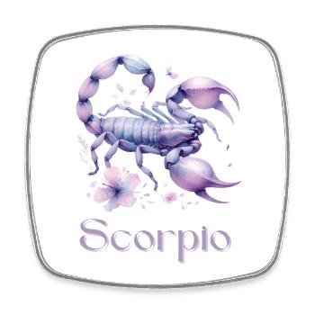 Elegantes Scorpio Sternzeichen Aquarell Geschenk - Viereckiger Kühlschrankmagnet - Weiß - Vorne