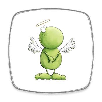 Frog Angel Innocence - Square fridge magnet - white - Front