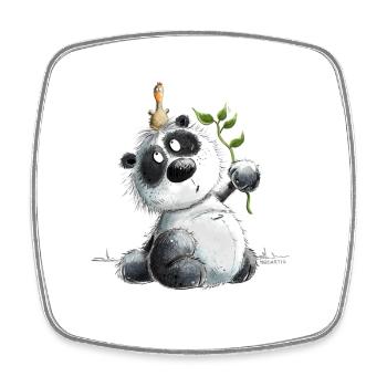 Drôle de panda I Panda Ours I Pandas Motif Animal - Magnet carré - blanc - Devant
