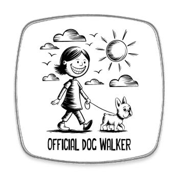 French Bulldog Pet Dog Animal Lover - Square fridge magnet - white - Front