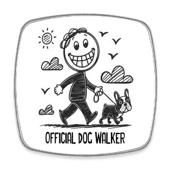 French Bulldog Pet Dog Animal Lover - Square fridge magnet - white - Front