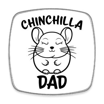 Chinchilla Spruch Dad Lustiges Chinchilla Geschenk - Viereckiger Kühlschrankmagnet - Weiß - Vorne