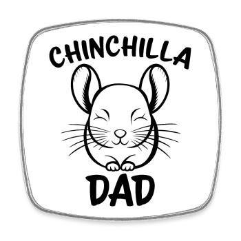 Chinchilla Spruch Dad Lustiges Chinchilla Geschenk - Viereckiger Kühlschrankmagnet - Weiß - Vorne
