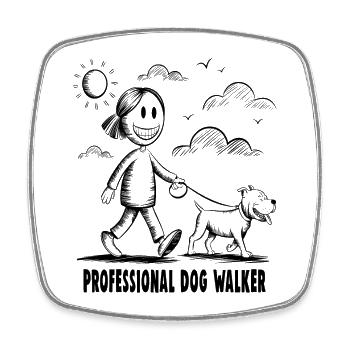 Pitbull Pet Dog Amoureux des animaux - Magnet carré - blanc - Devant